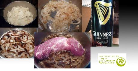 Sollomillo encebollado con cerveza negra Sollomillo encebollado con cerveza negra
