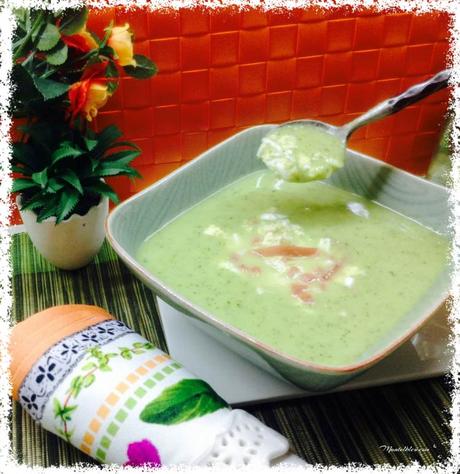 Crema de calabacín con picadito de huevo y jamón Crema de calabacín con picadillo de juevo y jamón 5