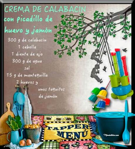 Crema de calabacín con picadito de huevo y jamón Crema de calabacín con picadillo de huevo y jamón Etiqueta