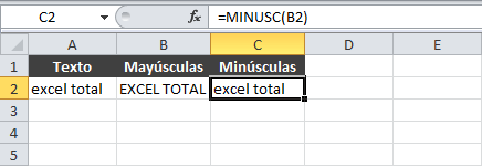 MayusC MinusC NomPropio Mayúsculas y Minúsculas en Excel