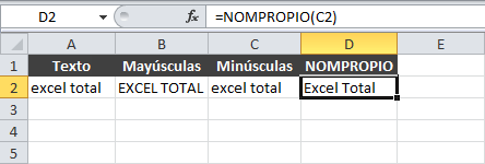 MayusC MinusC NomPropio Mayúsculas y Minúsculas en Excel
