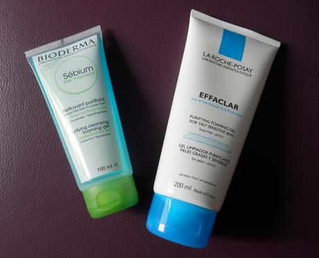 Opinión limpiadores faciales piel grasa: Effaclar gel purificante pieles sensibles/grasas vs Sebium gel limpiador purificante