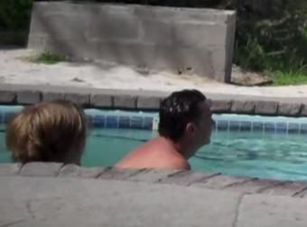 They Were Enjoying A Day At The Pool When They Were Surprised By An Unlikely Visitor