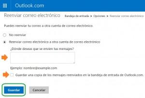Reenviar el correo electrónico a otra cuenta Reenviar el correo electrónico a otra cuenta