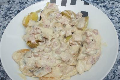 Pollo con patatas a la carbonara Pollo con patatas a la carbonara