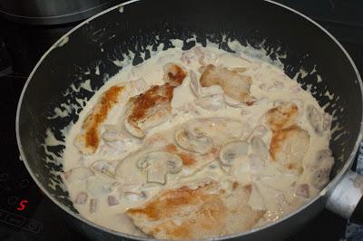 Pollo con patatas a la carbonara Pollo con patatas a la carbonara