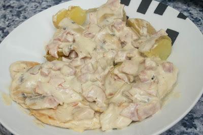 Pollo con patatas a la carbonara Pollo con patatas a la carbonara