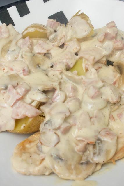 Pollo con patatas a la carbonara Pollo con patatas a la carbonara