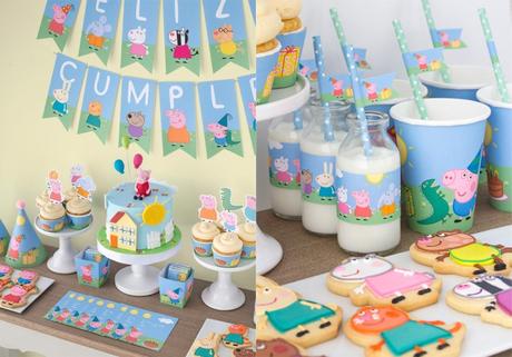 Kit de fiesta de Peppa Pig. Imprimibles gratuitos Kit de fiesta imprimible
