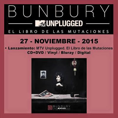 Bunbury lanzará el 27 de noviembre el directo 'MTV Unplugged: El libro de las mutaciones'