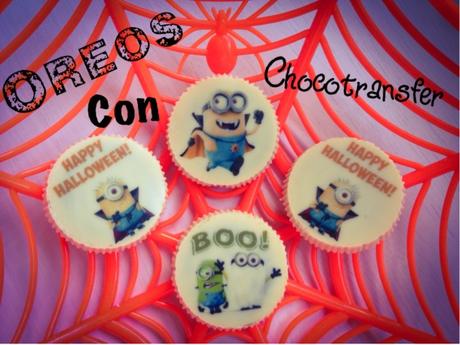 Oreos bañadas en chocolate blanco y decoradas con chocotransfer de los
minions para Halloween Oreos bañadas en chocolate blanco y decoradas con chocotransfer de los
minions para Halloween
