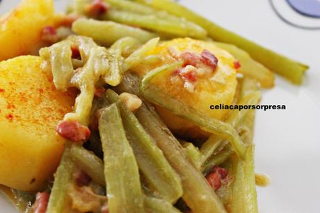 BORRAJA CON PATATAS AL VAPOR CON SALSA DE AJO, JAMÓN Y PIMENTÓN (Mycook) borraja-al-vapor-cerca