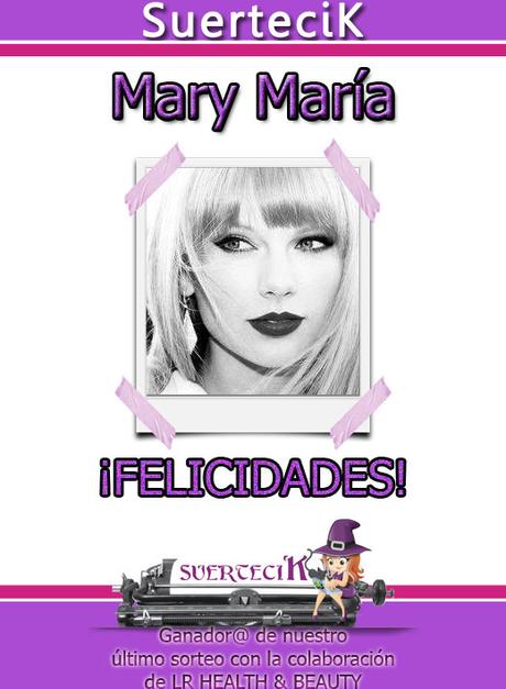 ¡Ganador@ sorteo SuerteciK LR HEALTH & BEAUTY! ¡Ganador@ sorteo SuerteciK LR HEALTH & BEAUTY!