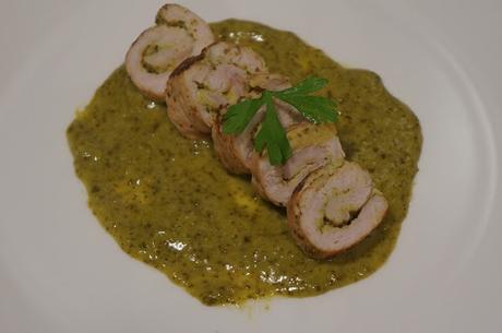 Rollitos de pavo al pesto