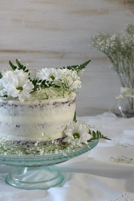 Naked cake de limón y arándanos con frosting de queso y limón naked-cake, naked-cake-arandanos, naked-cake-limon