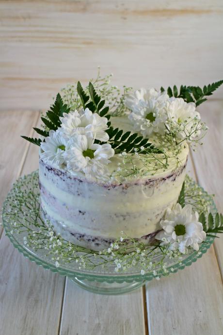 Naked cake de limón y arándanos con frosting de queso y limón naked-cake, naked-cake-arandanos, naked-cake-limon