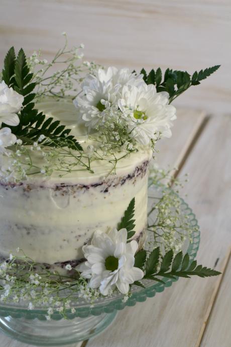 Naked cake de limón y arándanos con frosting de queso y limón naked-cake, naked-cake-arandanos, naked-cake-limon