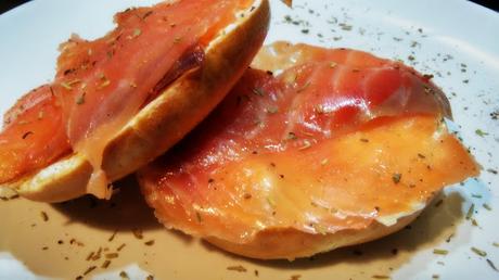 Receta de Bagels New York de salmón y queso Philadephia