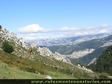 Ruta circular de Taranes al Tiatordos: Salida de Brañadosu