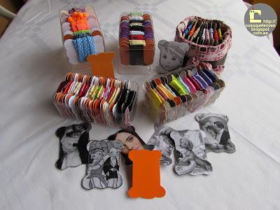 Ordenando cintas y gomas Ordenando cintas y gomas