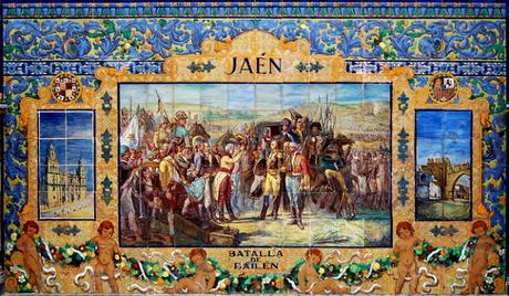 Los bancos de la Plaza de España (28): Jaén. Los bancos de la Plaza de España (28): Jaén.