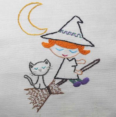 Patrón gratuito: bordado de Halloween / Free pattern: Halloween embroidery