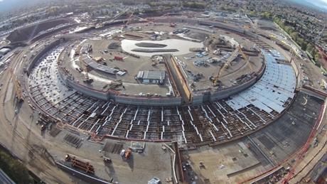 Sorprendentes imágenes de la construcción del nuevo Campus de Apple.