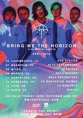 Bring me the Horizon en Madrid y Barcelona en abril de 2016