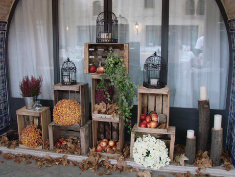 Rincón decorado con manzanas para una boda otoñal - Foto: www. eltallerdeclo.blogspot.com.es Rincón decorado con manzanas para una boda otoñal - Foto: www. eltallerdeclo.blogspot.com.es