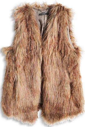 Chaleco de pelo sintético de Esprit Trend Alert: El abrigo Yeti o de pelo y los tejidos gruesos