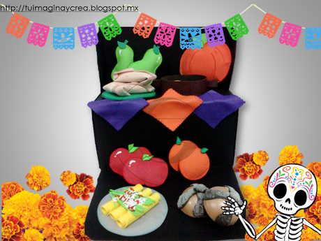 Altar de dia de muertos en foami Altar de dia de muertos en foami