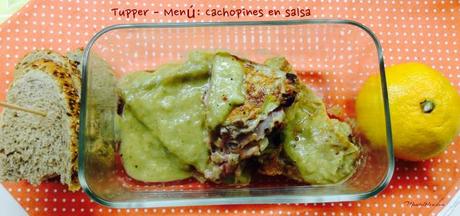 Tupper Menú Cachopines en salsa