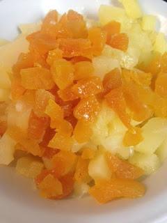 CONTRAMUSLITOS SABROSOS CON CHUTNEY DE PIÑA Y OREJONES CONTRAMUSLITOS SABROSOS CON CHUTNEY DE PIÑA Y OREJONES