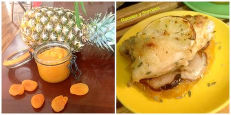 CONTRAMUSLITOS SABROSOS CON CHUTNEY DE PIÑA Y OREJONES CONTRAMUSLITOS SABROSOS CON CHUTNEY DE PIÑA Y OREJONES