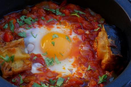 Shakshuka con truco de berenjena