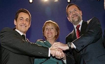 Rajoy Merkel Sarkozy