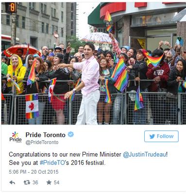 Canada. Justin Trudeau, el nuevo primer ministro, es un apasionado defensor de los derechos de LGBTI