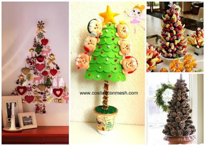 Ideas decorativas para hacer arboles navideños en espacios reducidos
