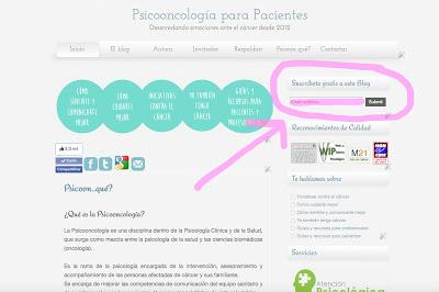 Cómo suscribirte a Psicoonco para Pacientes Cómo suscribirte a Psicoonco para Pacientes