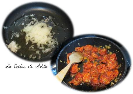 Macarrones, con chorizo al orégano Macarrones, con chorizo al orégano