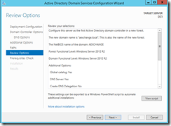 Instalación de controlador de dominio en Windows Server 2012 R2