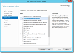 Instalación de controlador de dominio en Windows Server 2012 R2