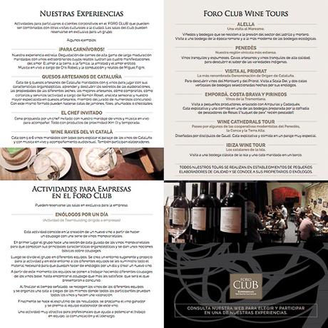 Foro Club: Experiencias enoculturales Foro club enocultura Vinos y maridajes