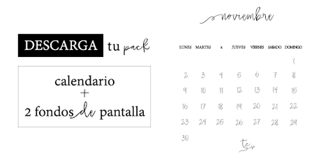 Calendario imprimible noviembre