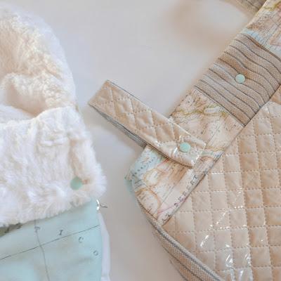 Cose conmigo día 4: Colocamos y cosemos las cremalleras y botones Patrón PDF saco y bolso para silla de bebe