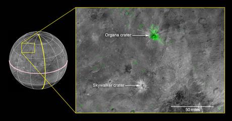 Un Plutón creciente, el este de la región de Tombaugh y un cráter rico en amonio en Caronte
