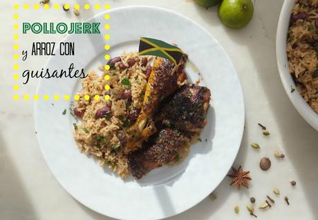 Pollo Jerk y arroz con guisantes, el sabor del caribe Pollo Jerk y arroz con guisantes, el sabor del caribe