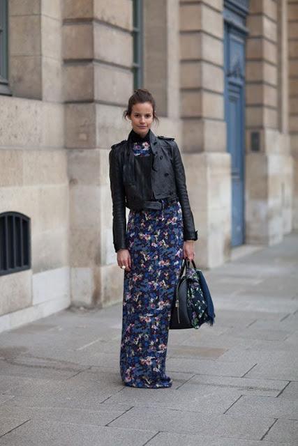 STREET STYLE INSPIRATION; BOHO DRESS IN FALL.-