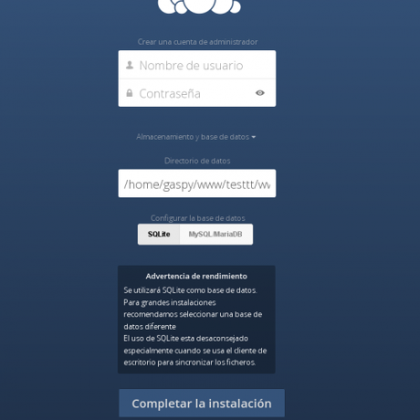 ownCloud en 2015. Instalación básica (I) ownCloud en 2015. Instalación básica (I)