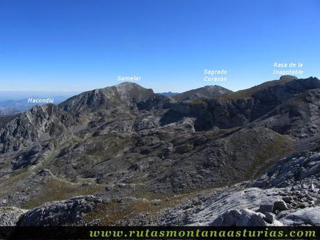 Ruta Jito Escarandi Cueto Tejao: Vista del Macondiú, Samelar y Sagrado Corazón desde Cueto Tejao